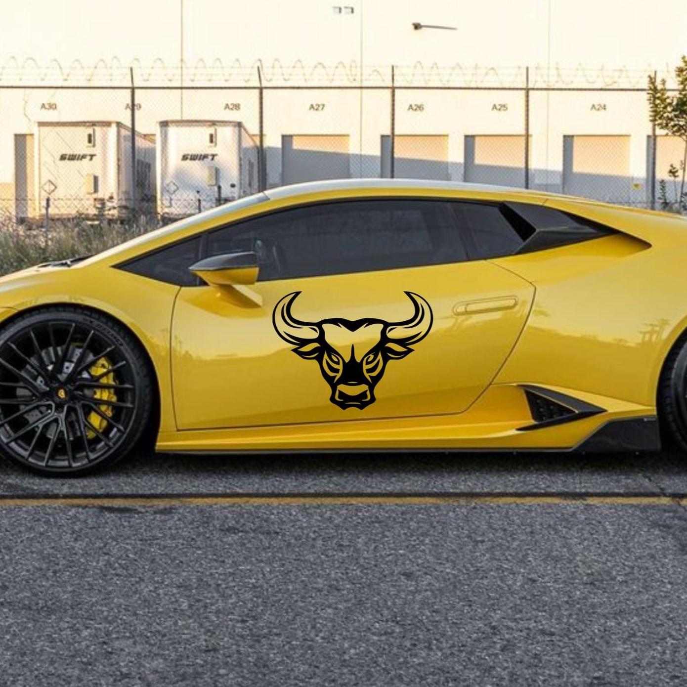 Bull Head - Set of 2 Cut Vinyl Stickers