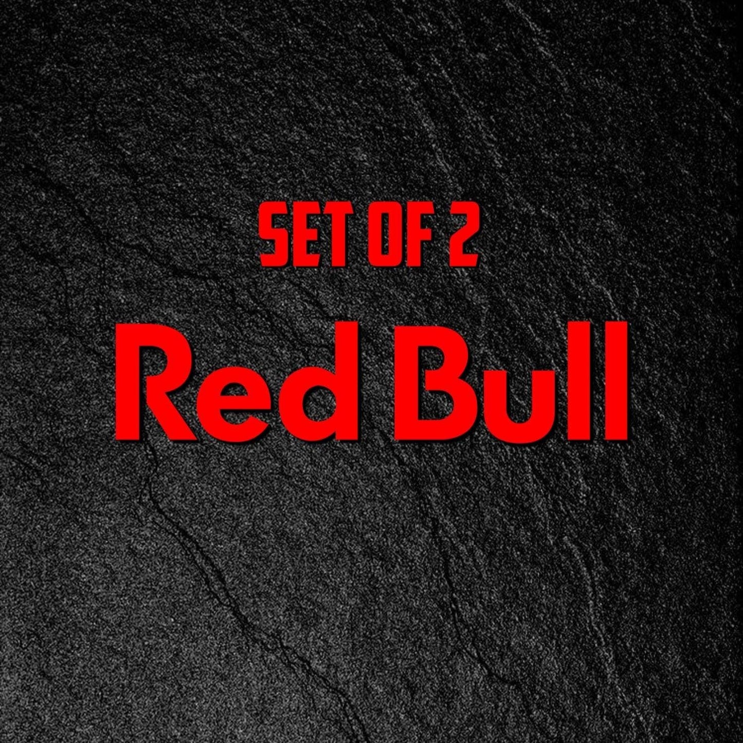 Red Bull - Conjunto de 2 autocolantes em vinil Red Bull | Autocolante de corrida desportiva, durável, carro, vidro, parede