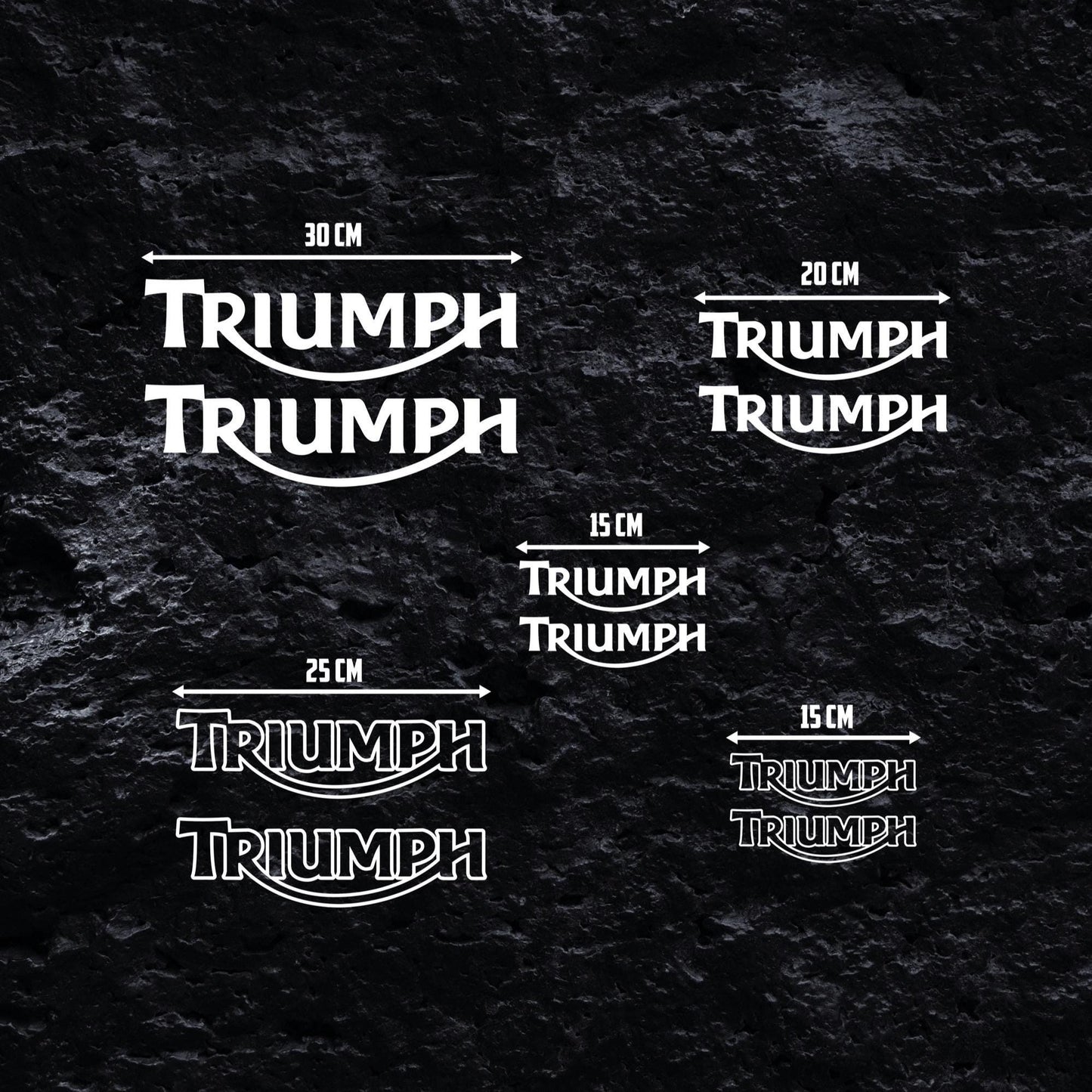 Triumph - Conjunto de 10 Autocolantes em vinil - Autocolantes para motos, capacetes, automóveis e muito mais