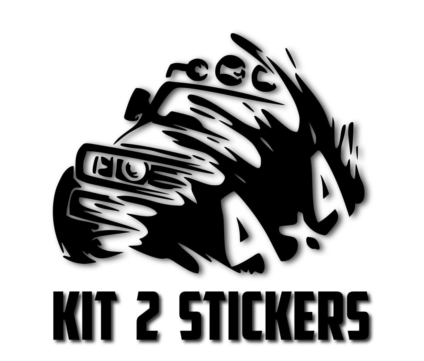 Kit de decalques de vinil off-road 4x4 (2 autocolantes), estilo salpicos de lama, ideal para jipes, vinil cortado Avery Dennison