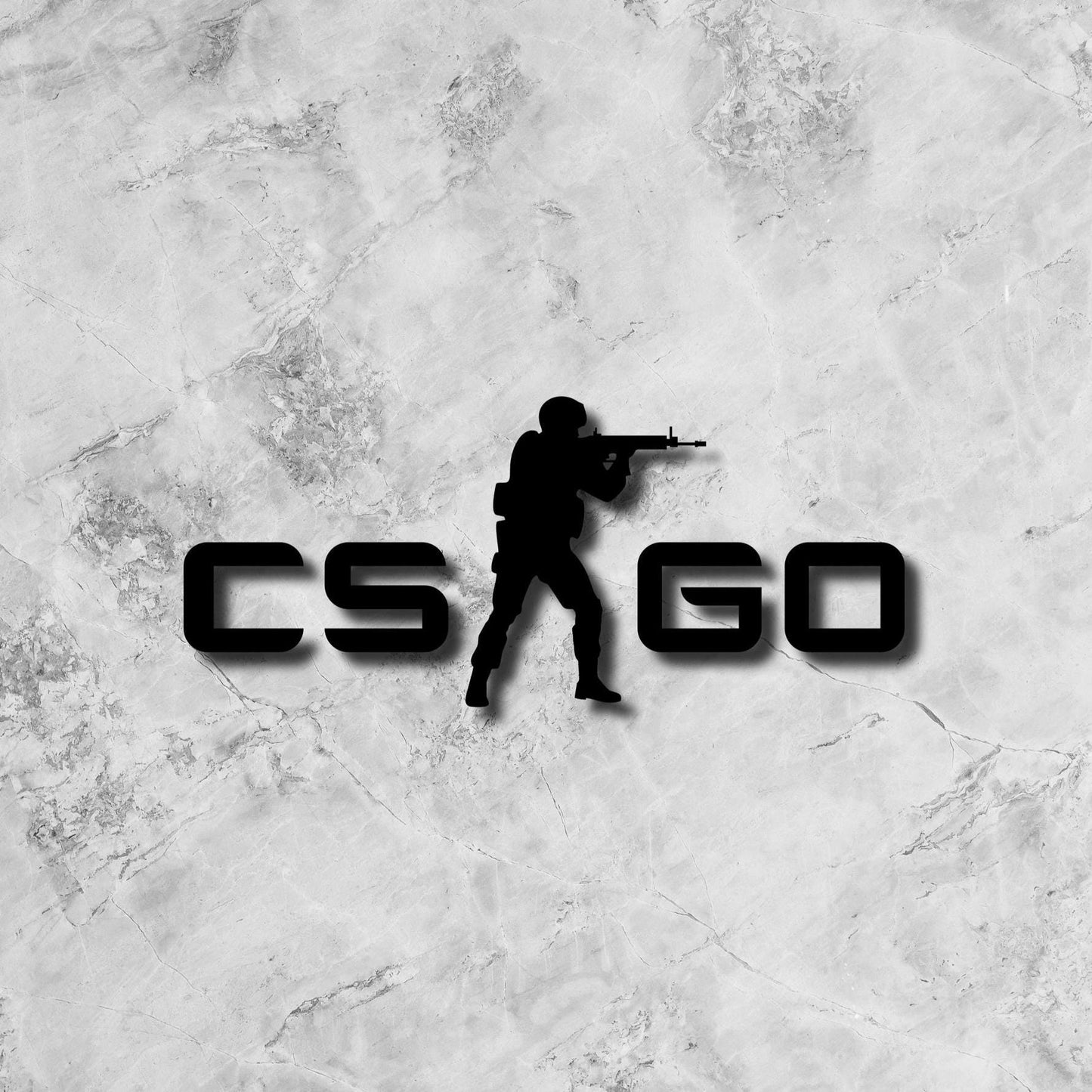 CS:GO Logo Vinyl Sticker – For Walls, Laptops, and Smooth Surfaces