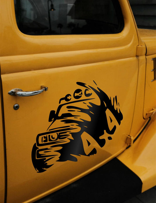 Kit de decalques de vinil off-road 4x4 (2 autocolantes), estilo salpicos de lama, ideal para jipes, vinil cortado Avery Dennison