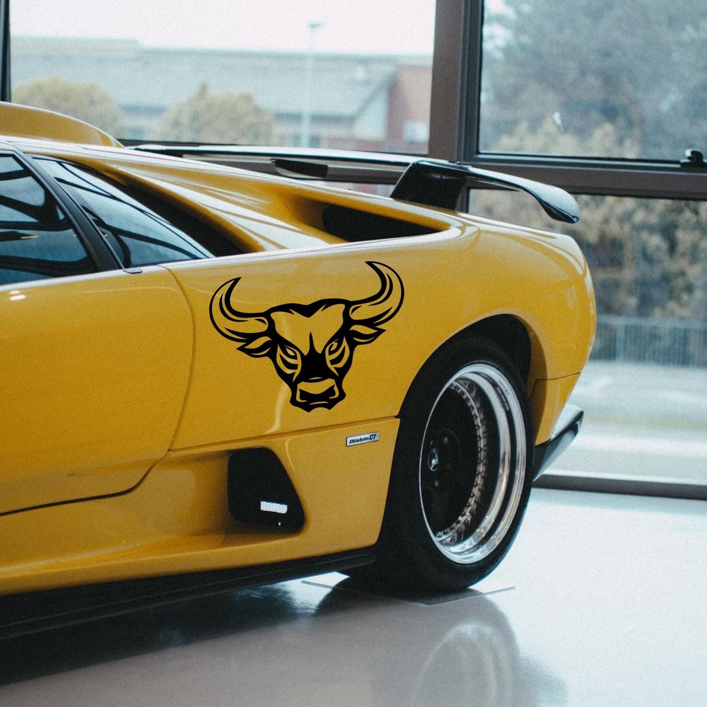 Bull Head - Set of 2 Cut Vinyl Stickers