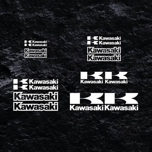 Kit de Autocolantes Kawasaki (Conjunto de 16) – 16 Autocolantes de Vinil Premium para Motos, Carros, Capacetes e Paredes | Autocolantes Kawasaki Impermeáveis e Duráveis