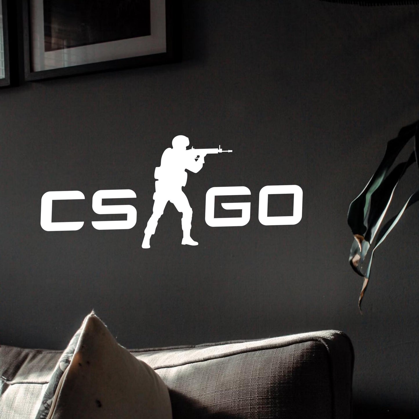 CS:GO Logo Vinyl Sticker – For Walls, Laptops, and Smooth Surfaces