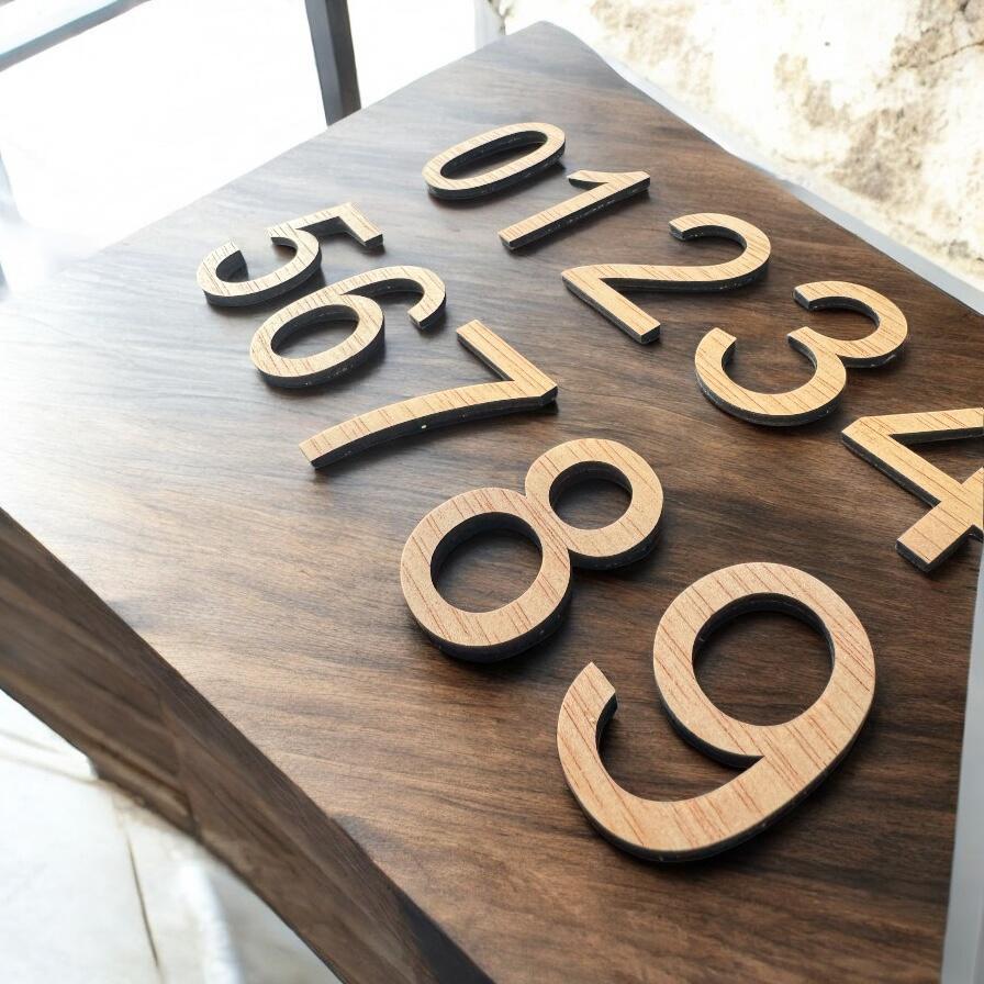 Wooden numbers for crafts and decoration. Laser-cut wooden numbers.