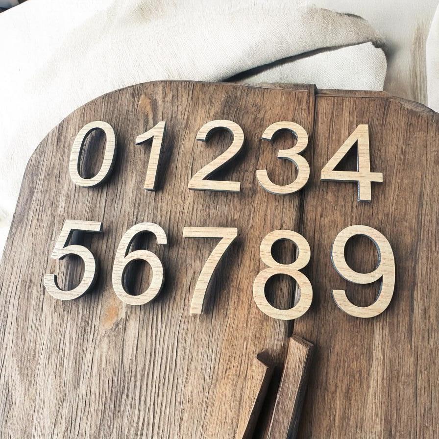 Wooden numbers for crafts and decoration. Laser-cut wooden numbers.