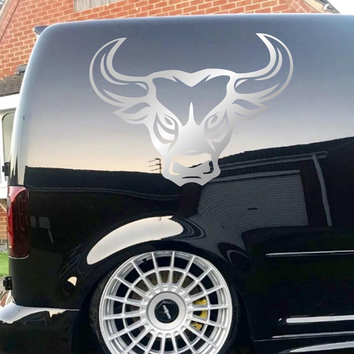 Bull Head - Set of 2 Cut Vinyl Stickers