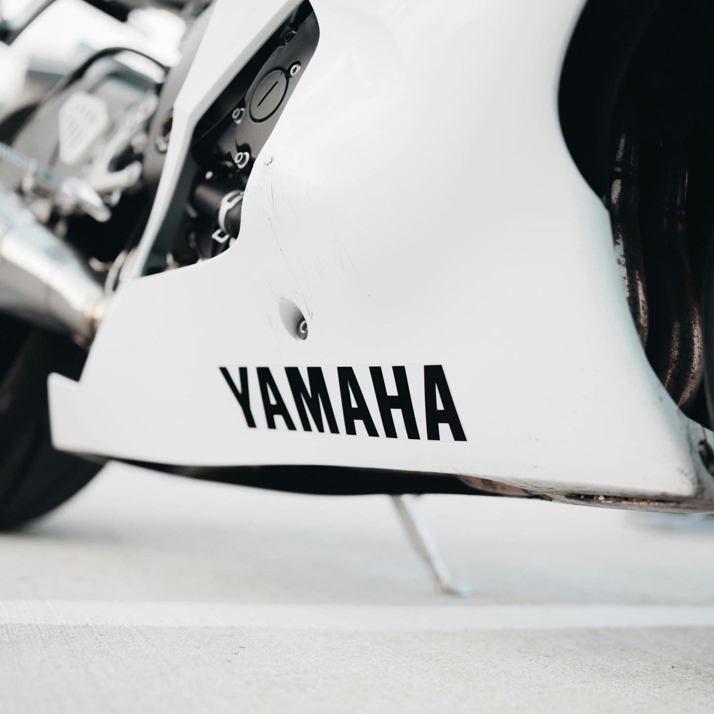YAMAHA - Set of 22 vinyl stickers. Decals featuring the Yamaha logo and name, motorcycles, helmets, cars, and more.
