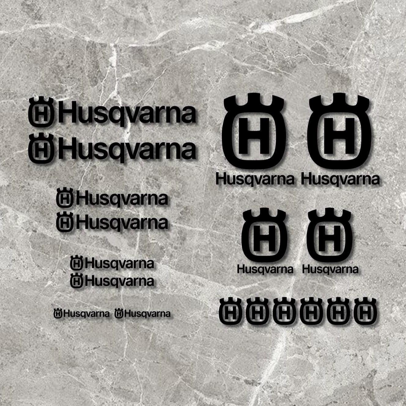 Husqvarna - 18-Decal Set - Vinyl Decals | For Helmets, Vehicles, Tools and More