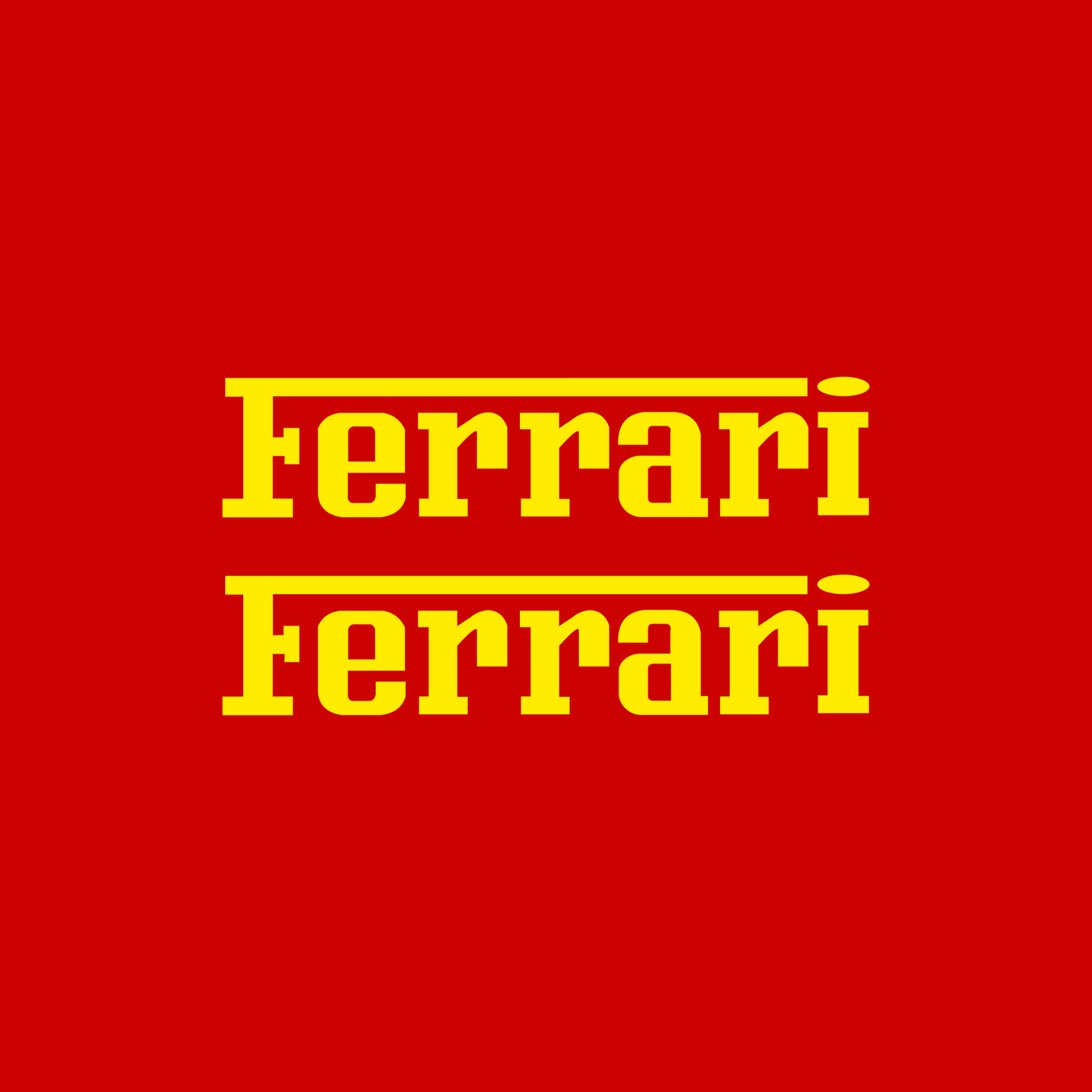 FERRARI - Set of 2 Vinyl Decals - Die-cut Vinyl Decals