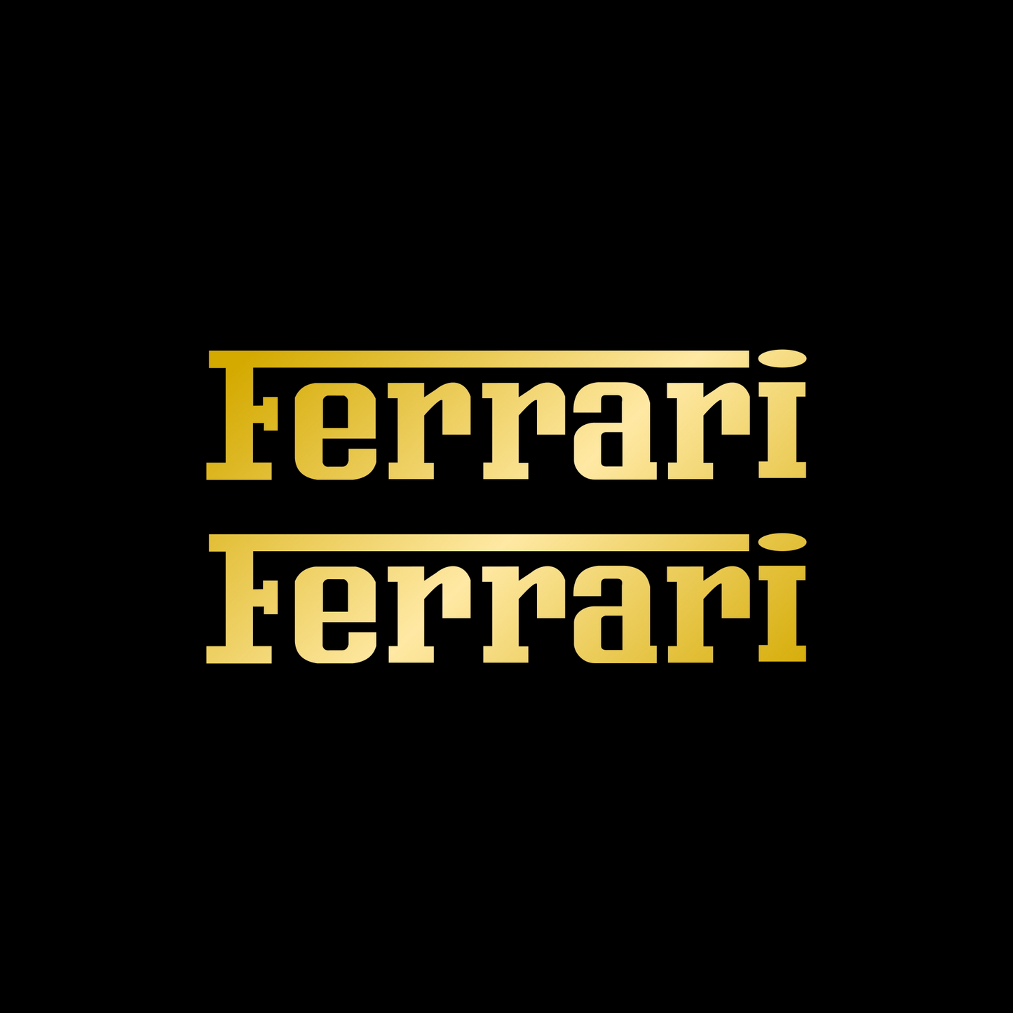 FERRARI - Set of 2 Vinyl Decals - Die-cut Vinyl Decals