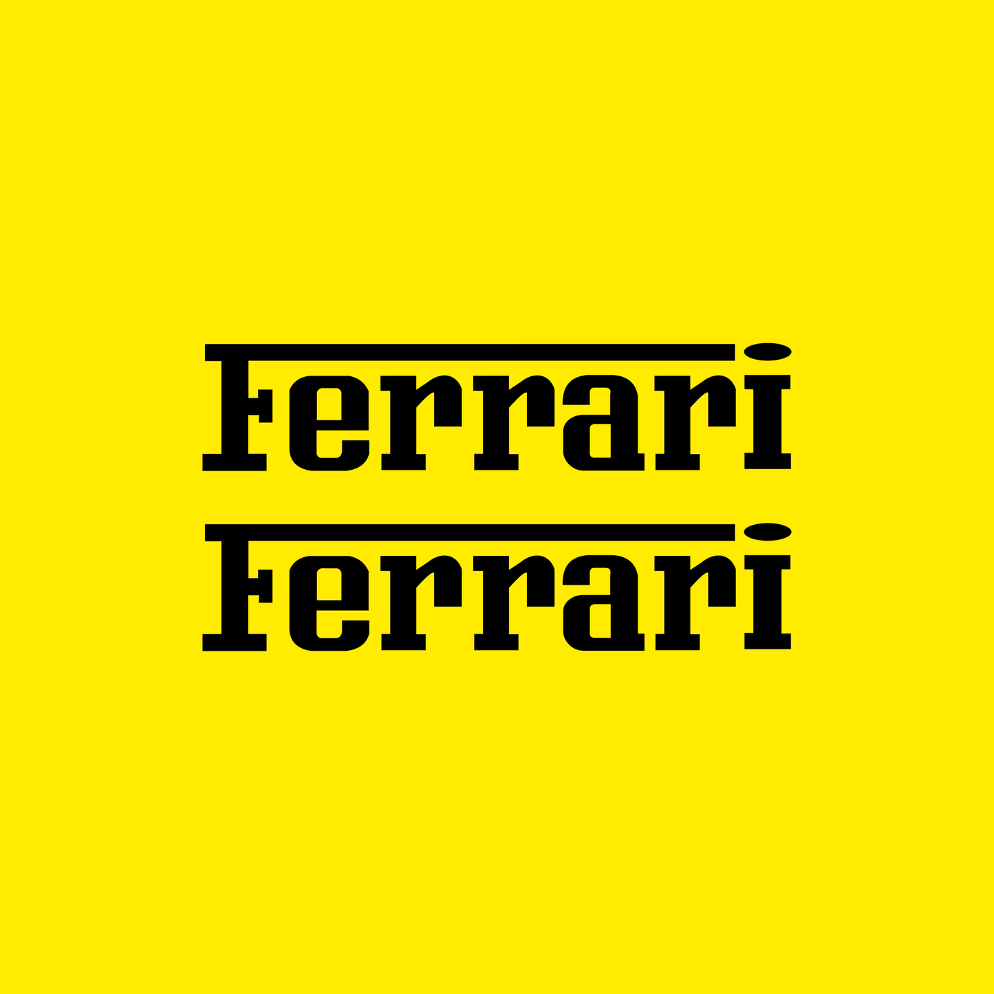 FERRARI - Set of 2 Vinyl Decals - Die-cut Vinyl Decals