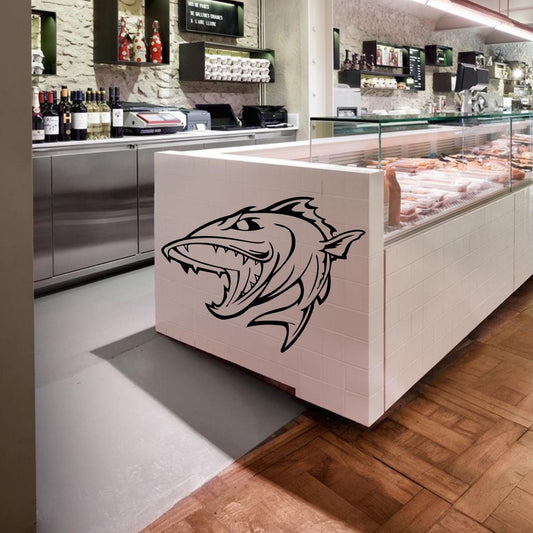 Autocolante Vinil Peixe Agressivo | Ideal para Barcos, Lojas de Peixe e Aquários