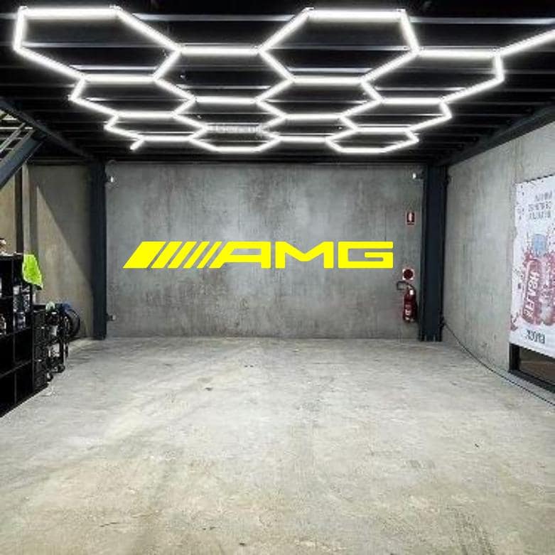 AMG - Conjunto de 2 autocolantes em vinil | Mercedes Benz AMG Racing Sport, autocolantes duráveis para automóvel, carrinha, janela e parede