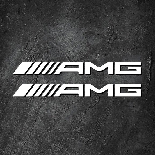 AMG - Conjunto de 2 autocolantes em vinil | Mercedes Benz AMG Racing Sport, autocolantes duráveis para automóvel, carrinha, janela e parede