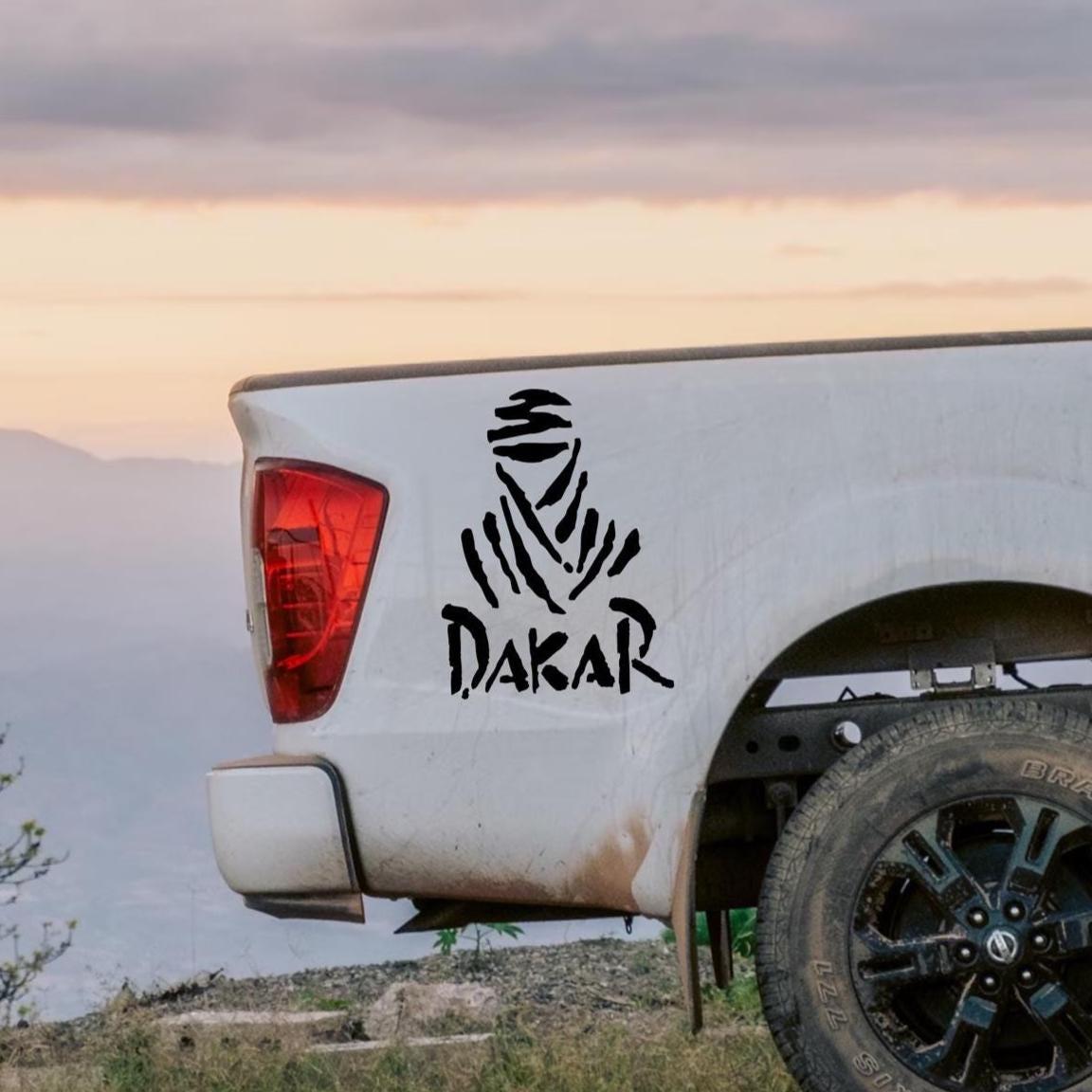 Dakar – 4x4 - Autocolante em vinil, pacote de 2 autocolantes para carros, motas, vidros e muito mais