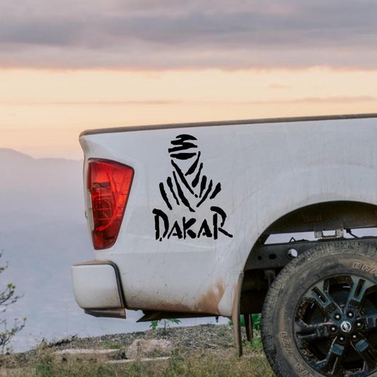 Dakar – 4x4 - Autocolante em vinil, pacote de 2 autocolantes para carros, motas, vidros e muito mais