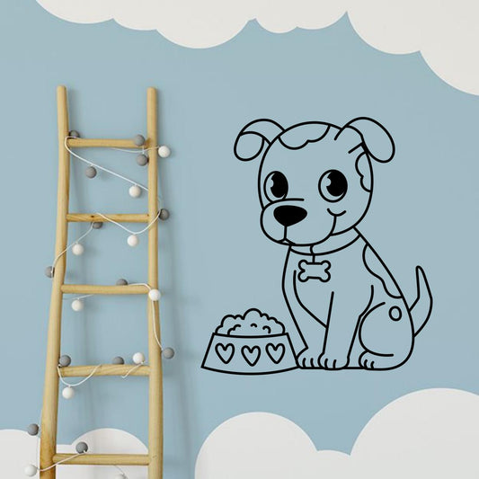 Cão fofo – Autocolante em vinil para berçário de cachorros, quarto infantil, área para animais de estimação