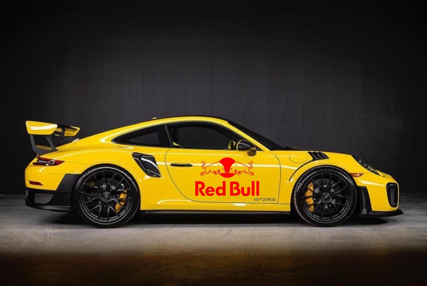 Conjunto de 2 autocolantes em vinil Red Bull – Autocolantes duráveis para carro, carrinha, janela e parede | Vinil Avery Dennison