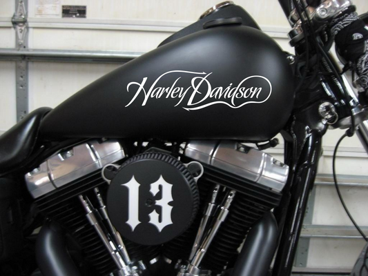 Harley Davidson - Conjunto de 8 autocolantes | Autocolantes de vinil para moto, capacete e carro | Decoração de automobilismo em vinil estilo motociclista