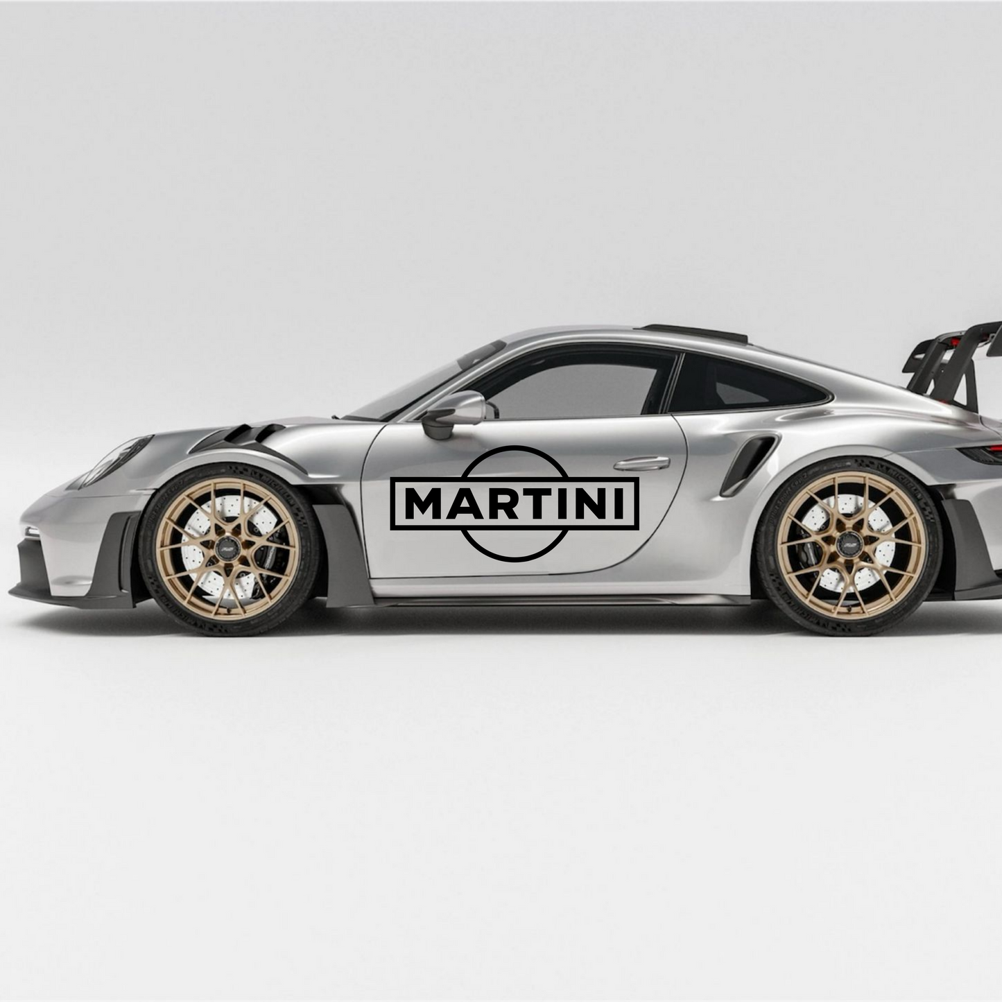 Martini - Conjunto de 2 autocolantes para automóveis. Autocolantes de vinil para carros.