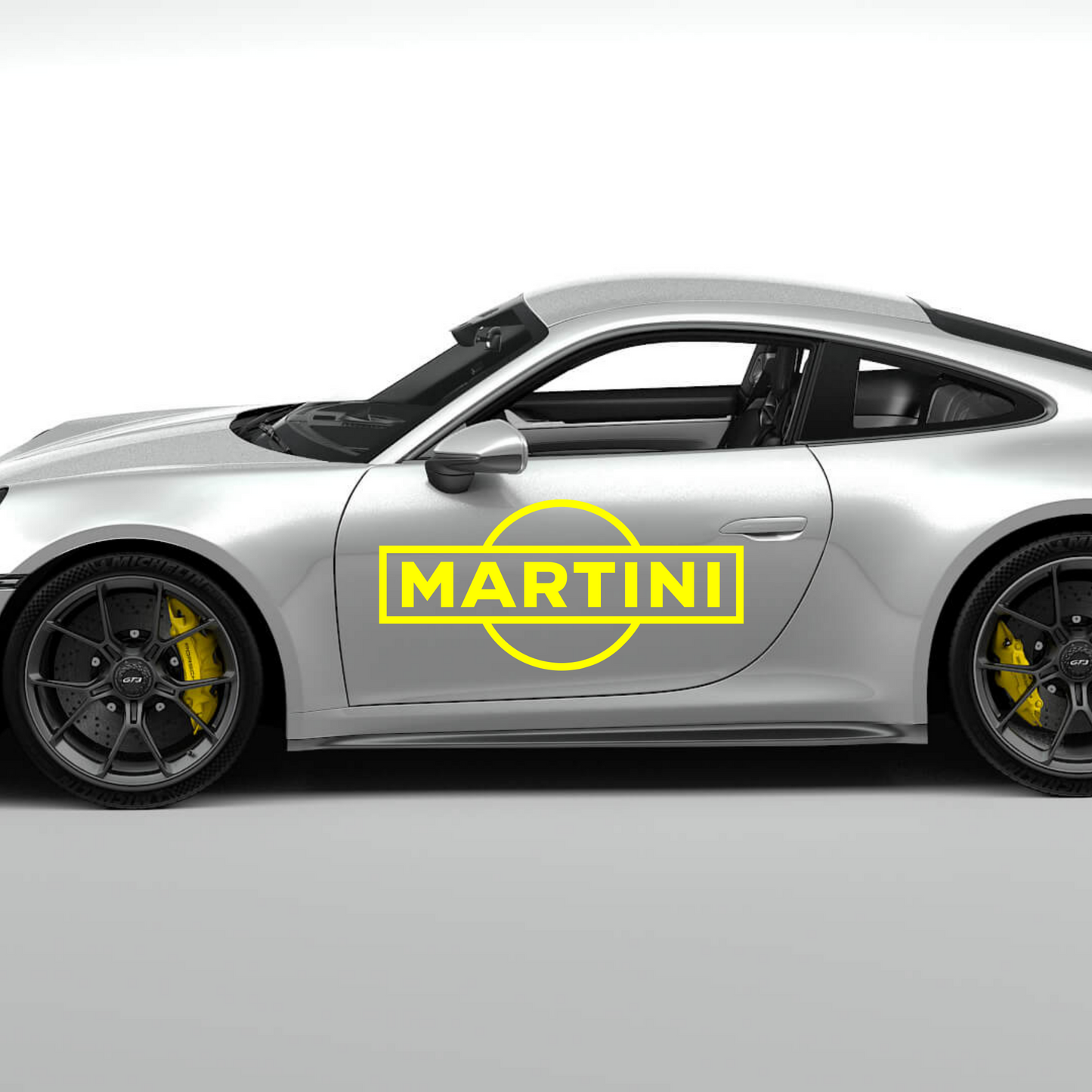 Martini - Conjunto de 2 autocolantes para automóveis. Autocolantes de vinil para carros.