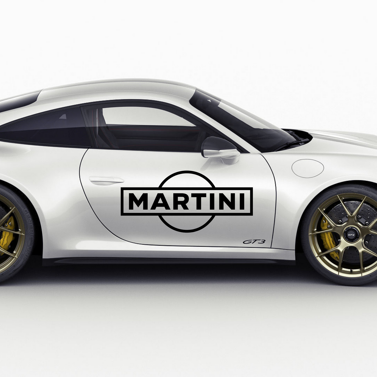 Martini - Conjunto de 2 autocolantes para automóveis. Autocolantes de vinil para carros.