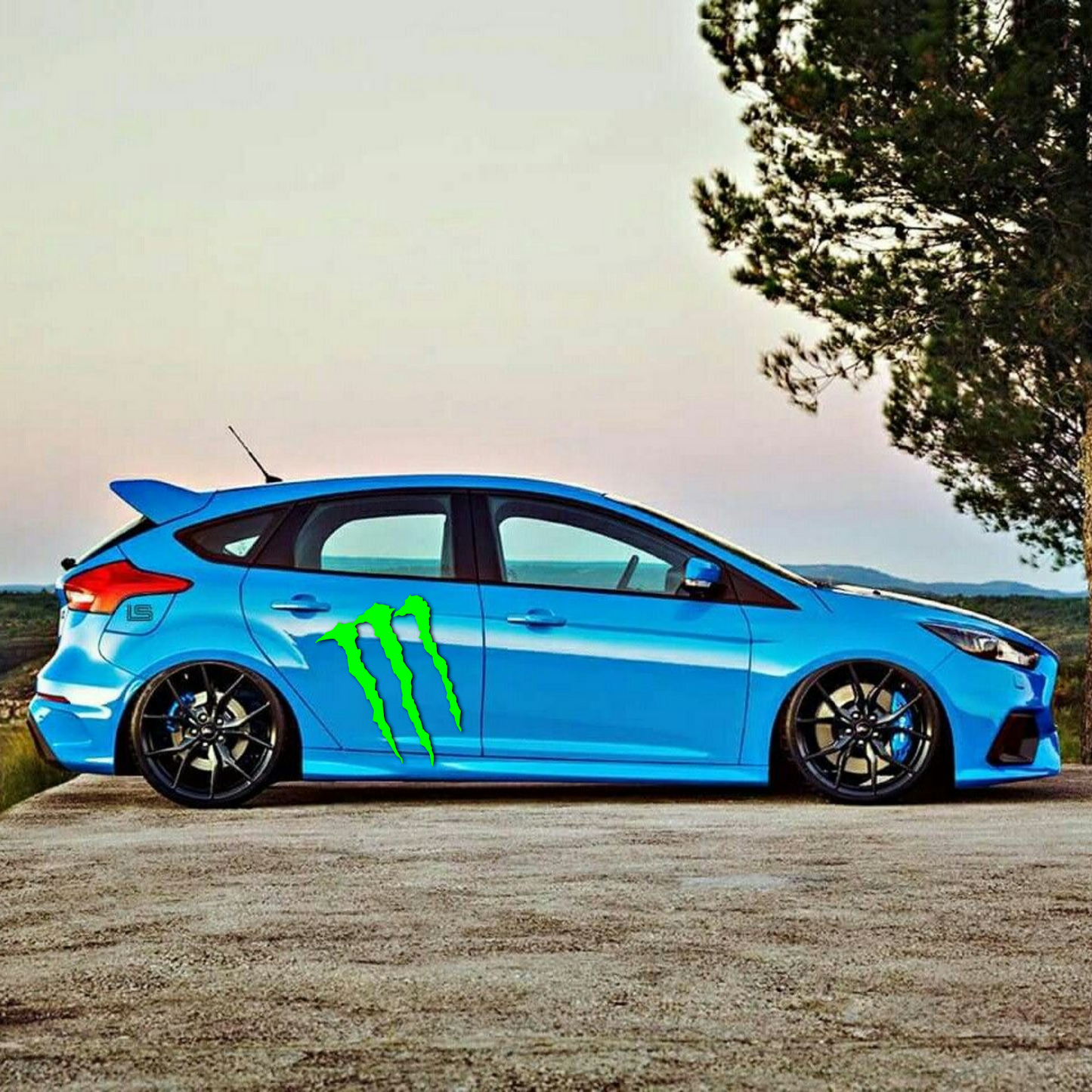 Monster Energy - Conjunto de 2 autocolantes em vinil