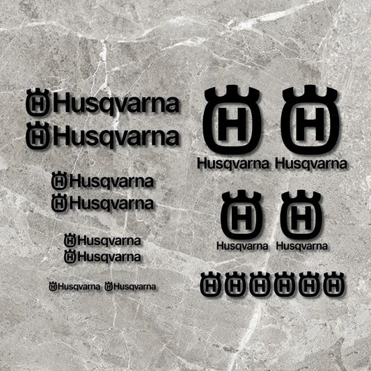 Husqvarna - Conjunto de 18 autocolantes – Autocolantes em vinil | Para capacetes, veículos, ferramentas e muito mais
